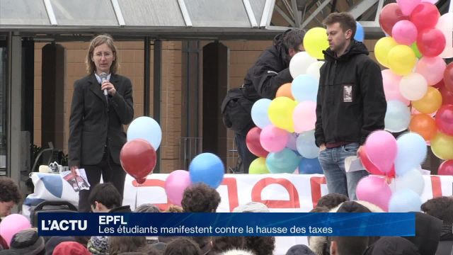 Les étudiants protestent contre la hausse des taxes à l'EPFL